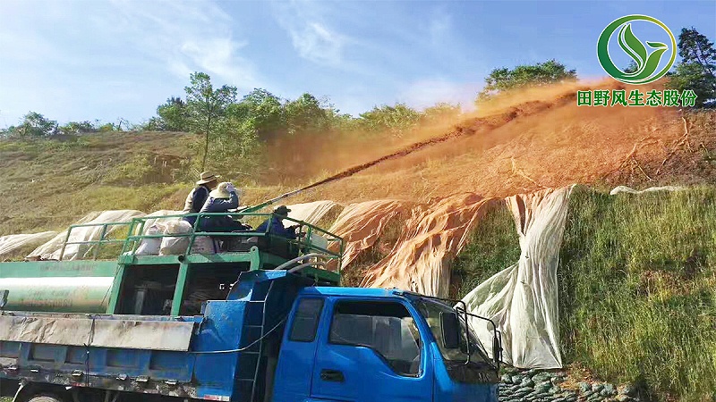 客土噴播，邊坡植草